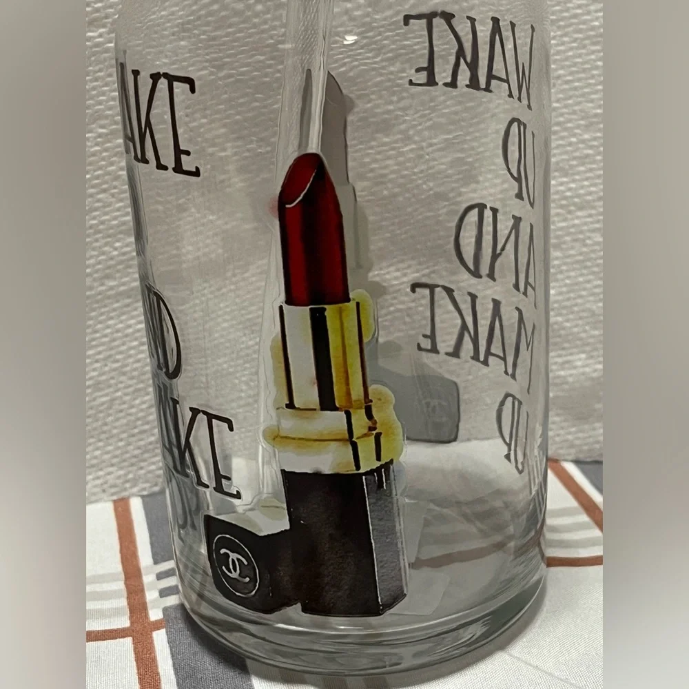 Glass Chanel Tumbler with bamboo lid by Prima Design - Picture 2 of 2